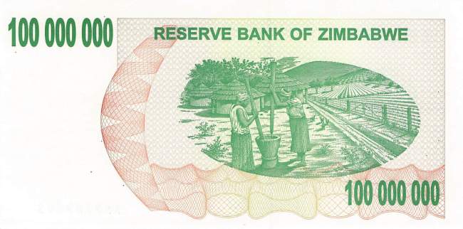100 Million Dollars Zimbabwe p.58 2008